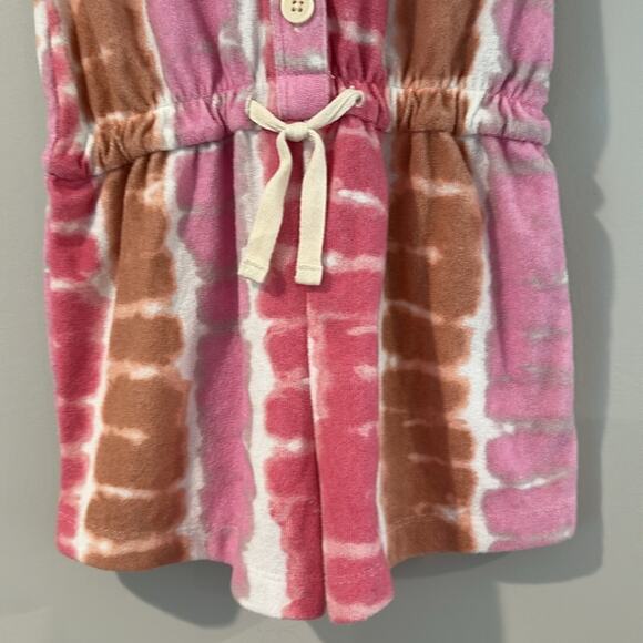 Crewcuts Pink and Brown Striped Kids Swim Coverup - Picture 3 of 9